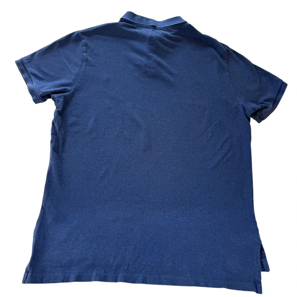 Polo Ralph Lauren Blue Custom Fit Short Sleeve Polo Shirt Orange Pony XL